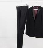 Asos Design Tall Super Skinny Tuxedo Suit Pants In Black
