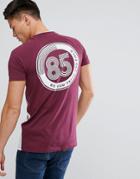 Asos Raglan T-shirt With Color Block Pannelling And Number Back Print - Red