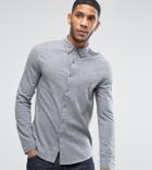 Farah Pique Jersey Shirt In Gray - Gray
