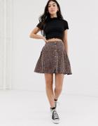 New Look Petite Ditsy Skirt In Floral - Black