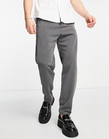 Bando Pleated Tapered Pants-gray