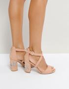 Qupid Star Heel Sandal - Beige