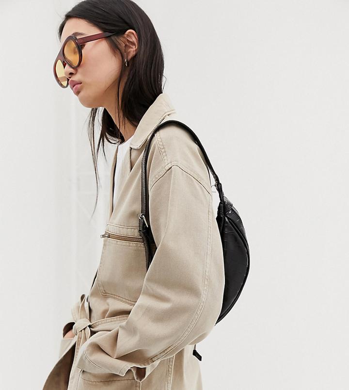 Weekday Tie Waist Worker Jacket In Sand-beige