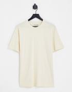 Selected Homme Relaxed Fit T-shirt In Light Beige-neutral