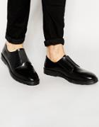 Asos Shoes In Black Leather With Elastic - Black