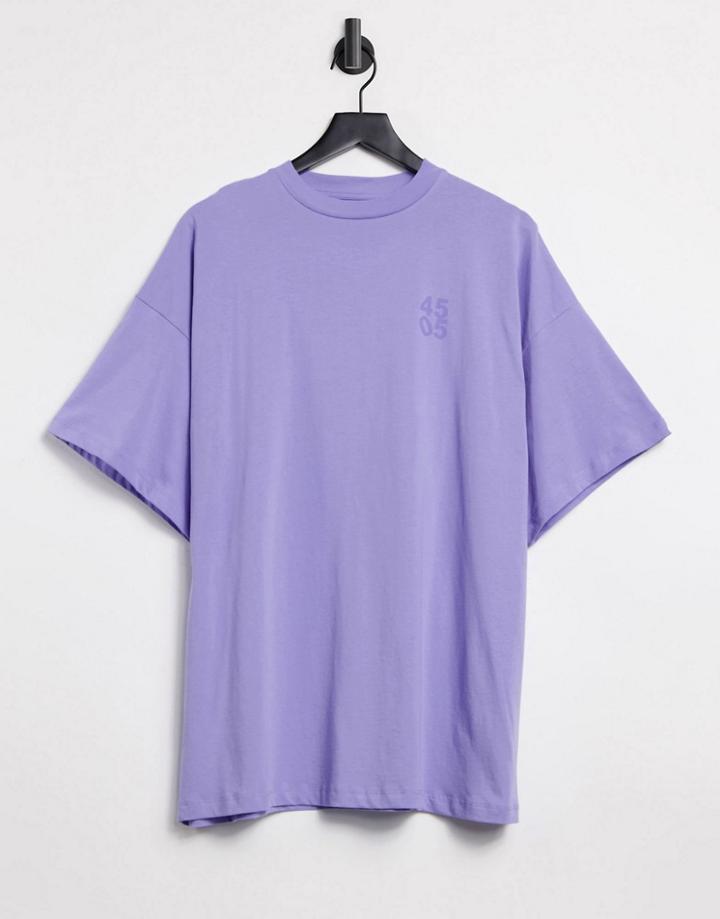 Asos 4505 Logo Oversized T-shirt-purple