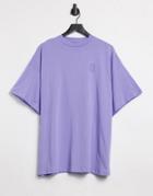 Asos 4505 Logo Oversized T-shirt-purple