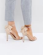 Asos Heatwave Barely There Heeled Sandals - Beige