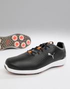 Puma Golf Power Adapt Leather Shoes In Black - Black