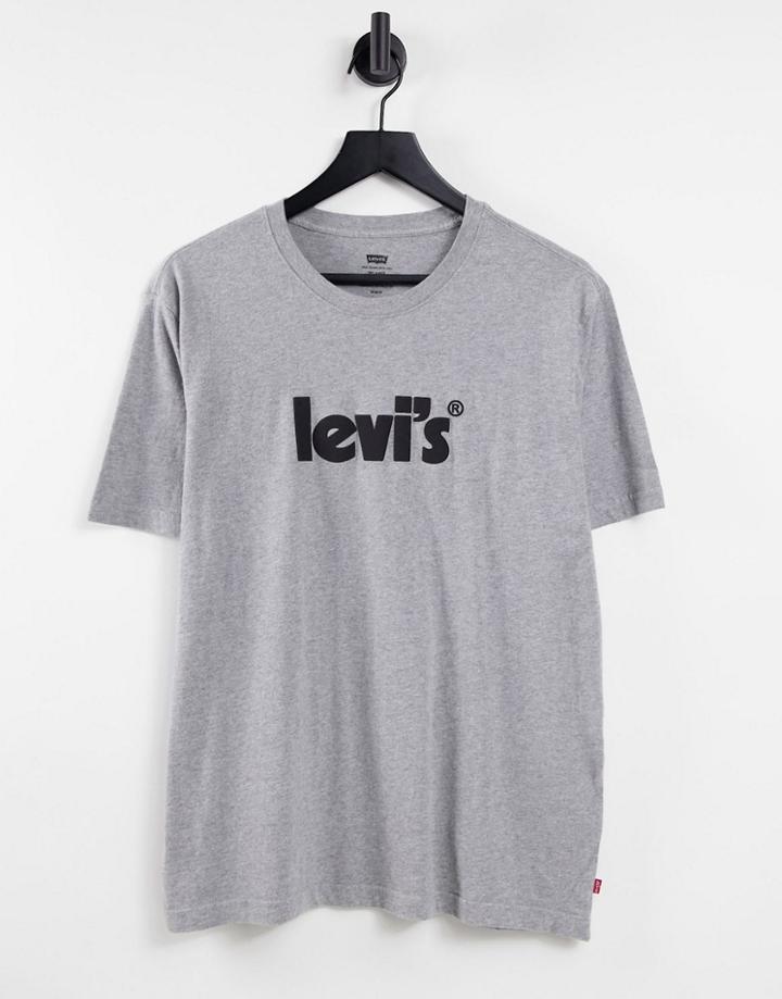 Levi's T-shirt With Poster Logo In Gray