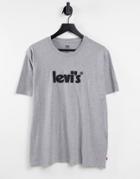 Levi's T-shirt With Poster Logo In Gray