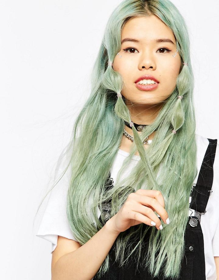 Asos Pack Of 100 Glitter Snag Hair Ties - Multi