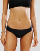 Motel Solid Bikini Bottom - Black