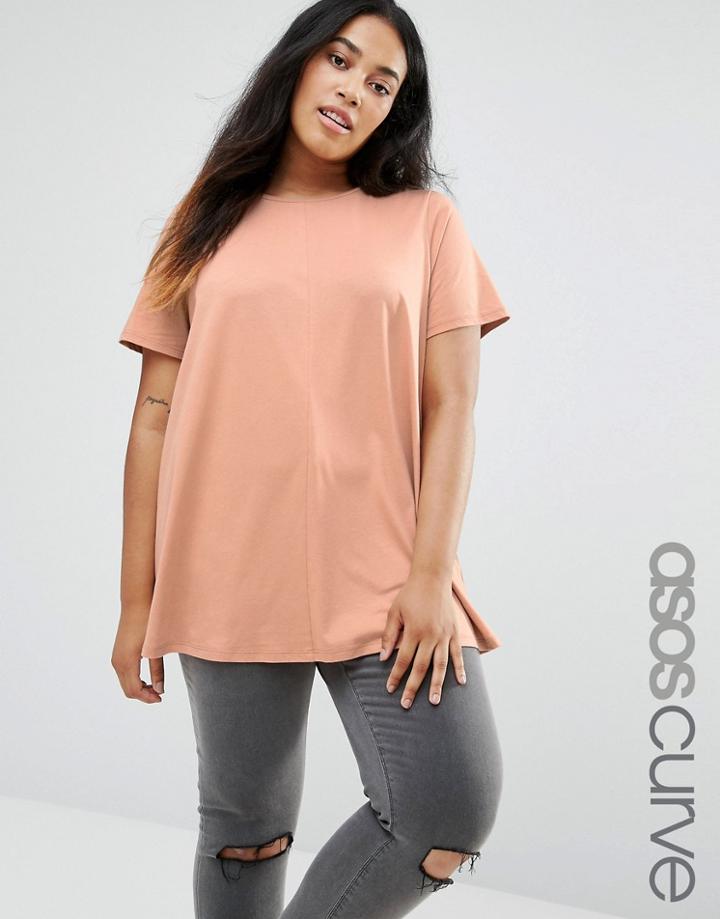Asos Curve Swing T-shirt - Pink