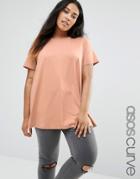 Asos Curve Swing T-shirt - Pink