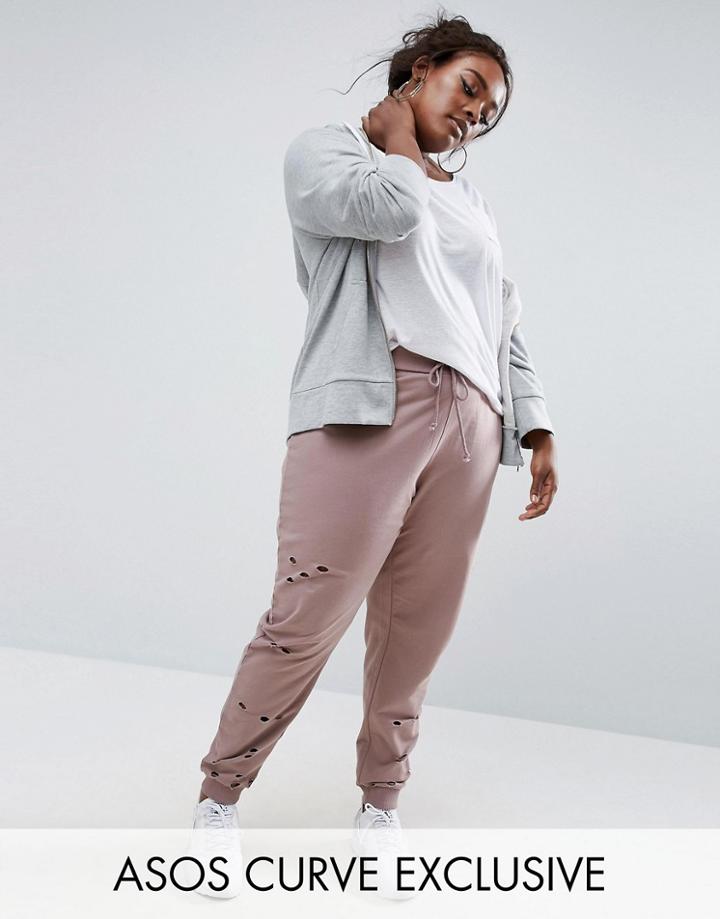 Asos Curve Nibble Jogger - Pink