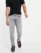 New Look Skinny Jeans In Light Washed Gray-grey