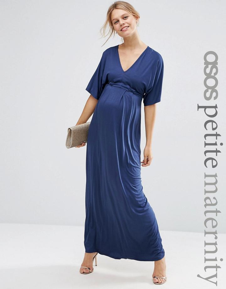 Asos Maternity Petite Kimono Maxi Dress - Navy