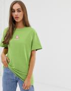 Daisy Street Relaxed T-shirt With Elephant Graphic - Green