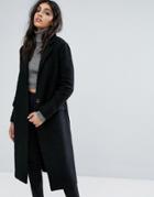 Zibi London Boyfriend Fit Coat - Black