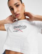 Reebok Small Center Logo Cropped T-shirt In White