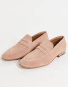 Topman Pink Real Suede Corden Saddle Loafers