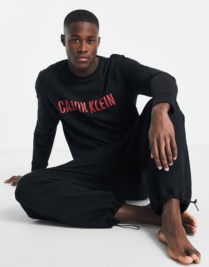 Calvin Klein Intense Power Lounge Sweatshirt In Black