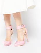 Ax Paris Darcy Ankle Strap Heeled Shoes - Pink