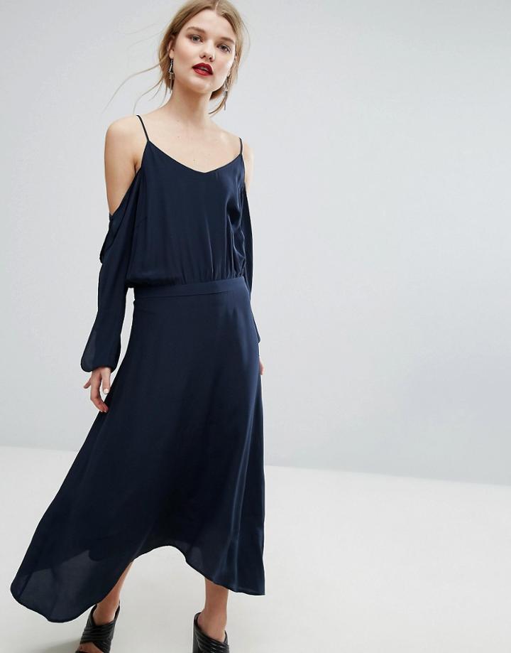 Gestuz Jeannine Silk Dress - Navy