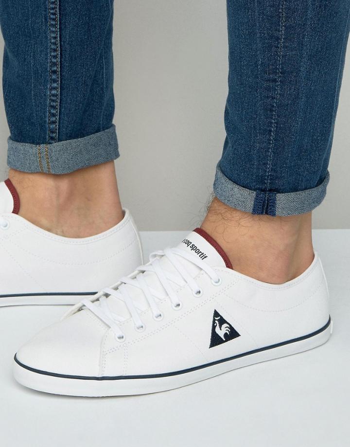 Le Coq Sportif Slimset Canvas Sneakers In White 1710211 - White