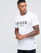 Nicce London T-shirt With Embroidered Logo - White