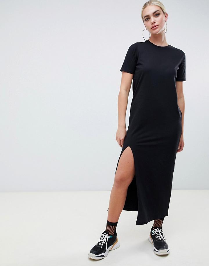 Asos Design Ultimate T-shirt Maxi Dress-black