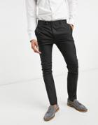 Bolongaro Trevor Plain Super Skinny Suit Pants In Gray-grey