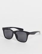 Topman Chunky Square Sunglasses In Black