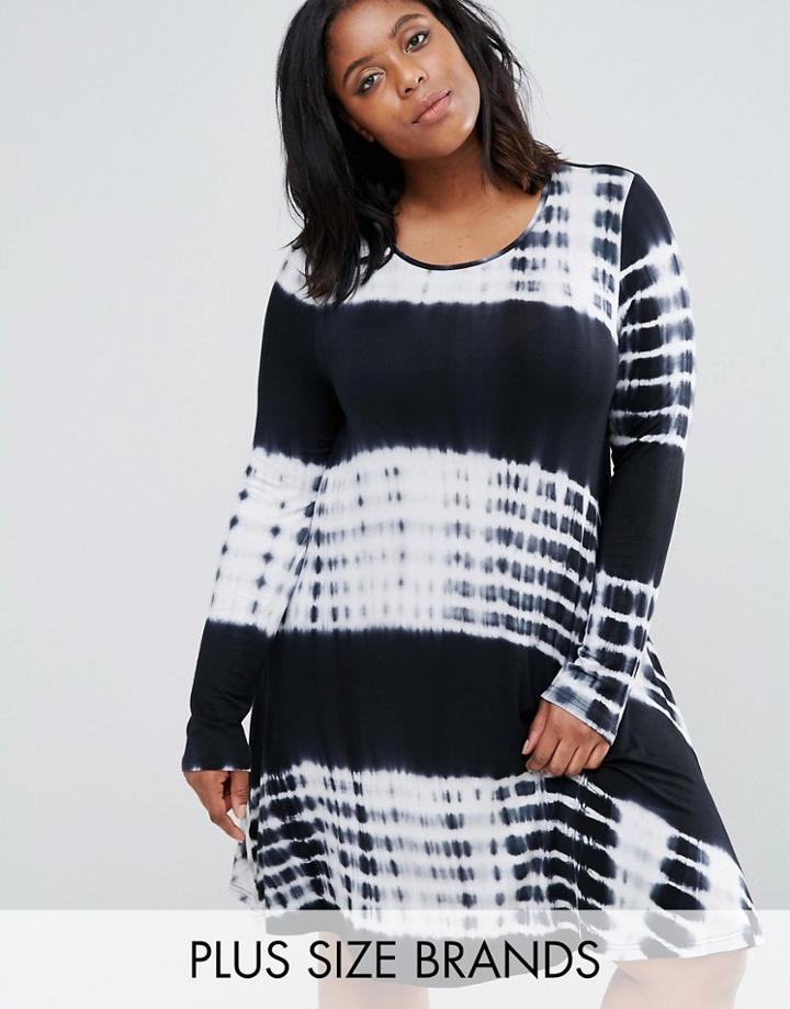 Alice & You Tie Dye Shift Dress - Black