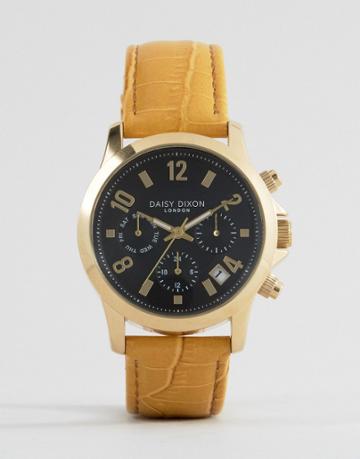 Daisy Dixon Mustard Leather Adriana Watch Dd002tg - Yellow