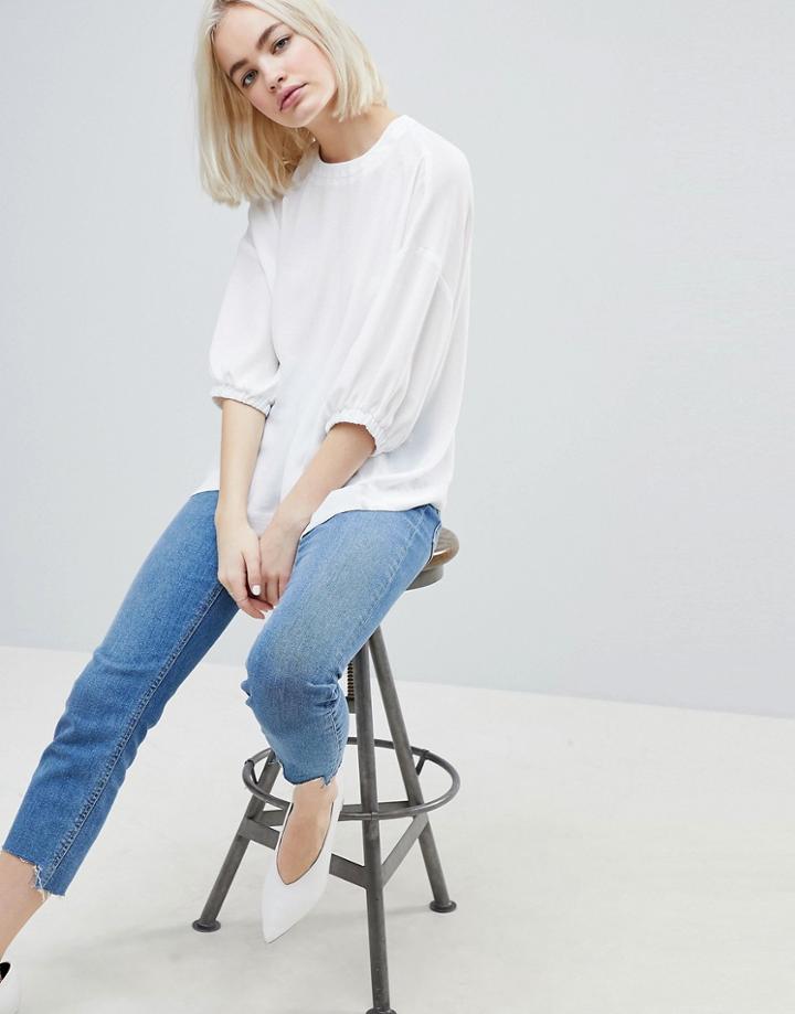 Asos Woven Casual T-shirt - White