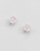 Asos Design Resin Disc Double Bubble Earrings - Pink