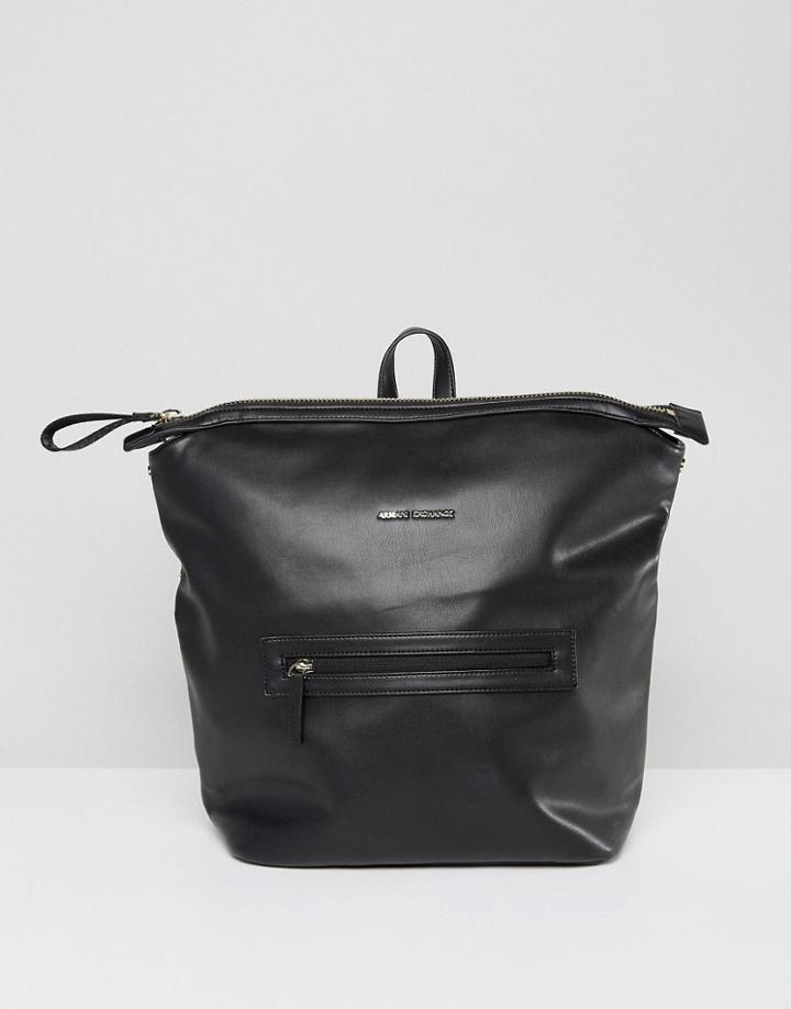 Armani Exchange Black Minimal Backpack - Black