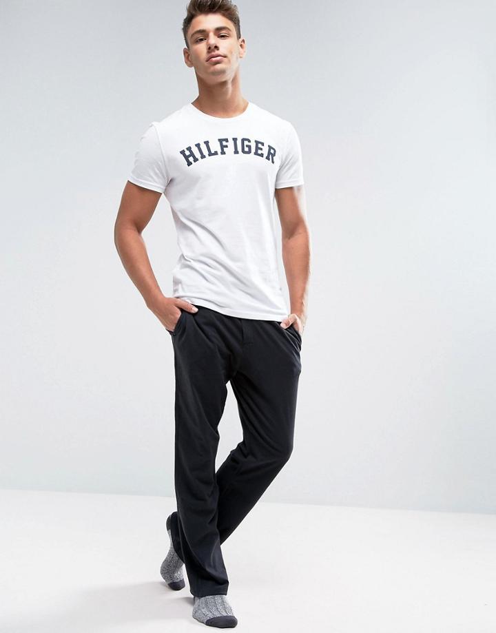 Tommy Hilfiger Icon Cotton Pant In Regular Fit In Black - Black