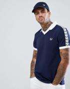 Fred Perry Sports Authentic Taped Polo In Navy - Navy