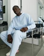 Asos Design Matching Oversized Hoodie With Seam Details In Blue-blues