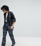 Reclaimed Vintage Revived Military Pants In Pixel Camo - Blue