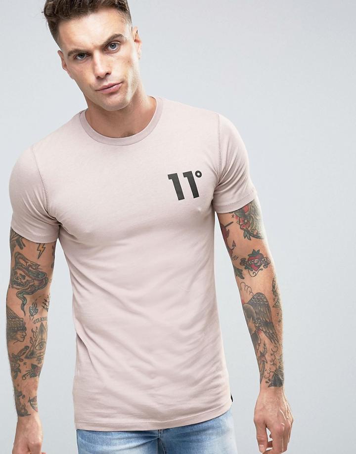 11 Degrees Logo T-shirt - Pink