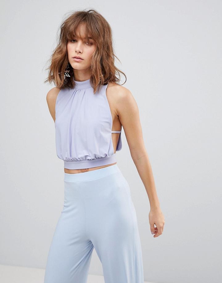 Love High Neck Top - Blue