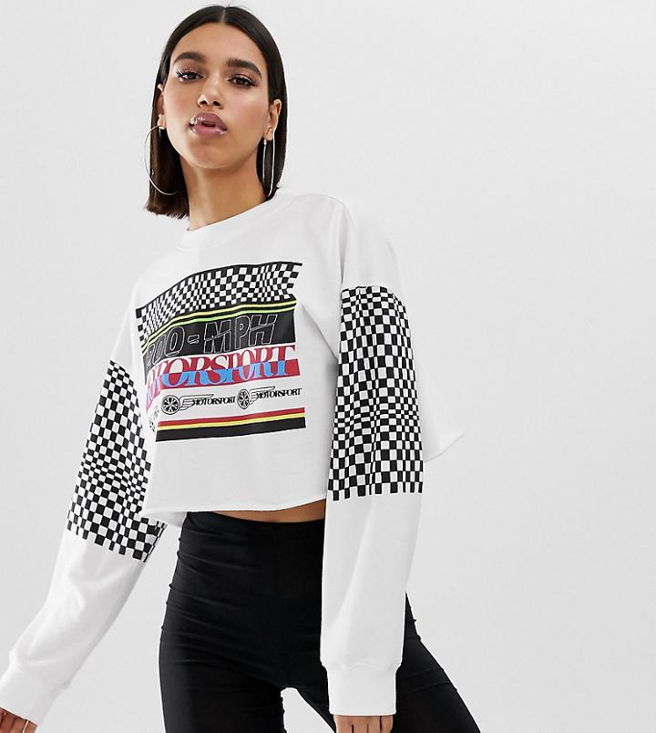 Missguided Slogan Sweat In White - White