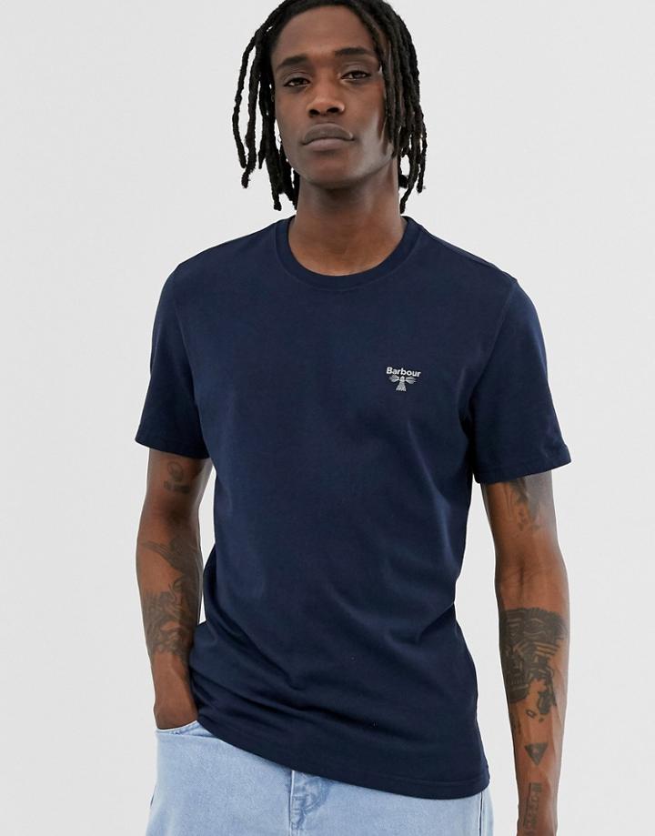 Barbour Beacon Small Logo T-shirt In Navy
