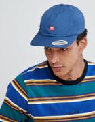 Dc Shoes 6 Panel Strapback With Small Logo - Blue