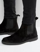 Selected Homme Royce Suede Chelsea Boots - Black