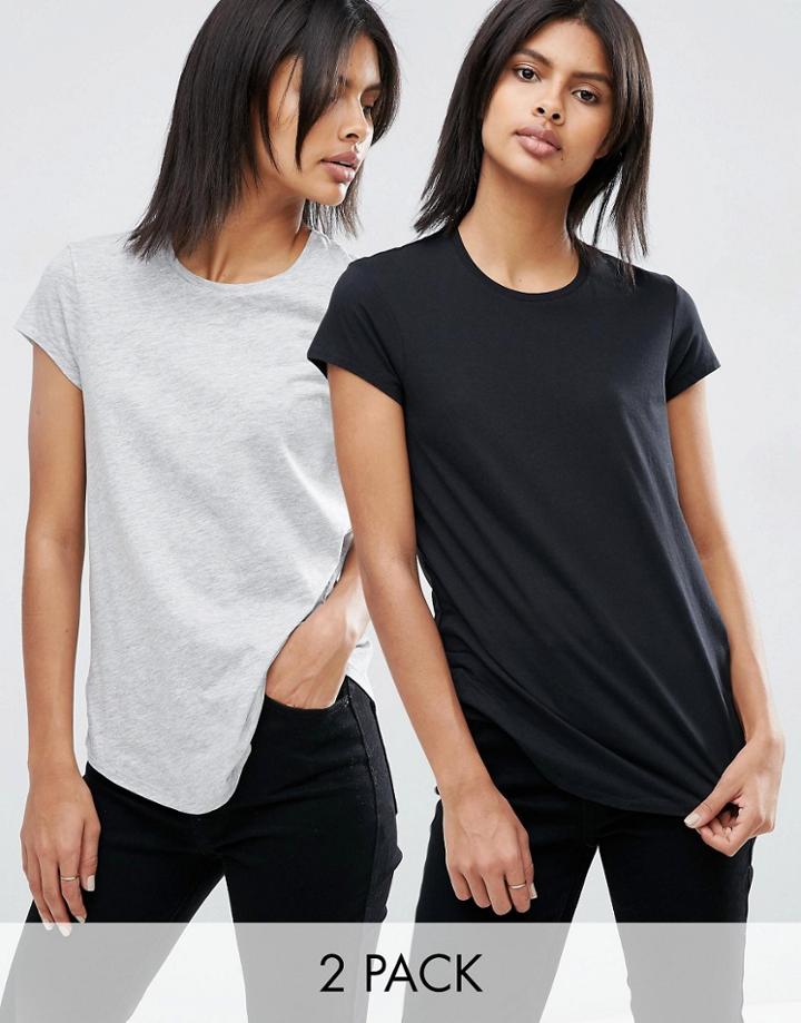 Asos The Ultimate Crew Neck T-shirt 2 Pack - Black